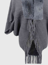 Load image into Gallery viewer, Open Front Fringe Hem Poncho
