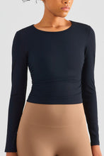 Load image into Gallery viewer, Lightweight Round Neck Long Sleeve Sports Top
