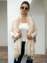 Load image into Gallery viewer, Fringe Open Front Long Sleeve Poncho
