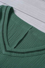Load image into Gallery viewer, Textured V-Neck Half Sleeve Blouse
