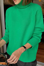 Load image into Gallery viewer, Turtle Neck Raglan Sleeve Sweater
