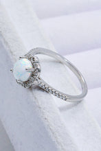 Load image into Gallery viewer, Platinum-Plated 4-Prong Opal Ring

