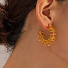 Load image into Gallery viewer, 18K Gold-Plated Stainless Steel C-Hoop Earrings
