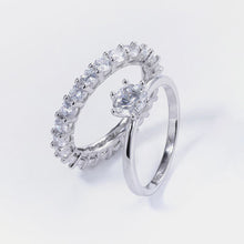 Load image into Gallery viewer, 2 Piece Zircon 925 Sterling Silver Ring
