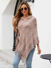 Load image into Gallery viewer, Fringe Hem Hooded Poncho
