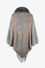 Load image into Gallery viewer, Open Front Fringe Hem Poncho
