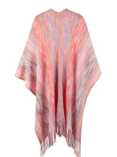 Load image into Gallery viewer, Heathered Fringe Hem Poncho
