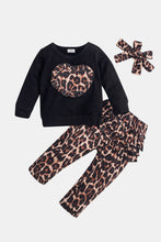 Load image into Gallery viewer, Leopard Print Baby Girl Suit with Bow
