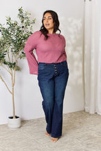 Load image into Gallery viewer, Culture Code Full Size Waffle-Knit Round Neck Long Sleeve Blouse
