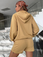 Load image into Gallery viewer, Zip Up Hoodie and Shorts Lounge Set
