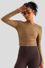Load image into Gallery viewer, Lightweight Round Neck Long Sleeve Sports Top
