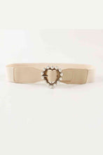 Load image into Gallery viewer, Pearl Heart Buckle Elastic Belt
