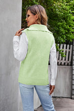 Load image into Gallery viewer, Quarter-Zip Collared Sweater Vest
