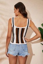 Load image into Gallery viewer, Striped Scalloped Trim Knit Tank
