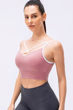 Load image into Gallery viewer, Contrast Crisscross Strap Sports Bra
