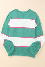 Load image into Gallery viewer, Color Block Buttoned V-Neck Sweater

