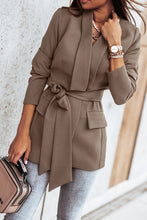Load image into Gallery viewer, Belted Shawl Collar Blazer
