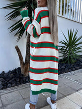 Load image into Gallery viewer, Striped Open Front Longline Cardigan
