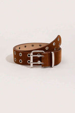 Load image into Gallery viewer, Double Row Grommet PU Leather Belt
