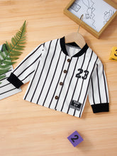 Load image into Gallery viewer, Baby Vertical Stripes Button Down Jacket
