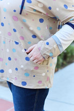 Load image into Gallery viewer, Celeste Design Full Size Polka Dot Drawstring Hoodie
