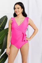 Load image into Gallery viewer, Marina West Swim Full Size Float On Ruffle Faux Wrap One-Piece in Pink
