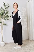 Load image into Gallery viewer, Celeste Full Size Ribbed Tie Shoulder Sleeveless Ankle Overalls
