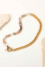 Load image into Gallery viewer, Stainless Steel Half Bead Half Chain Necklace
