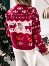 Load image into Gallery viewer, Reindeer Round Neck Sweater
