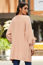 Load image into Gallery viewer, Drop Shoulder Ribbed Trim Open Front Cardigan
