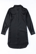 Load image into Gallery viewer, Sequin Button Front High-Low Shirt Dress
