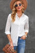 Load image into Gallery viewer, Curved Hem Button-Up Long Sleeve Shirt
