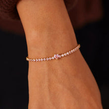 Load image into Gallery viewer, Heart Shape Inlaid Zircon 18K Gold-Plated Bracelet
