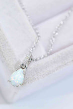 Load image into Gallery viewer, Opal Pendant 925 Sterling Silver Chain-Link Necklace
