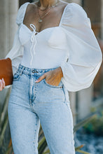Load image into Gallery viewer, Tied Balloon Sleeve Bodysuit
