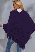 Load image into Gallery viewer, Round Neck Fringe Detail Poncho
