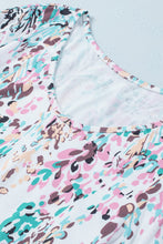 Load image into Gallery viewer, Printed Round Neck Balloon Sleeve Blouse
