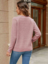 Load image into Gallery viewer, Round Neck Raglan Sleeve Sweater
