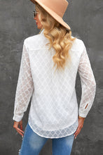 Load image into Gallery viewer, Curved Hem Button-Up Long Sleeve Shirt
