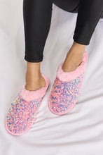 Load image into Gallery viewer, Forever Link Sequin Plush Round Toe Slippers
