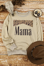 Load image into Gallery viewer, MAMA Leopard Graphic Drop Shoulder Sweatshirt
