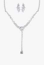 Load image into Gallery viewer, Fashionable Cubic Zirconia Necklace and Dangel Earrings Set
