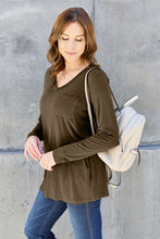 Load image into Gallery viewer, Basic Bae Full Size V-Neck Long Sleeve Top
