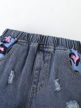 Load image into Gallery viewer, DADDY&#39;S GIRL Graphic Tank and Raw Hem Denim Shorts Set
