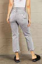 Load image into Gallery viewer, BAYEAS High Waisted Cropped Mom Jeans
