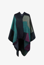 Load image into Gallery viewer, Color Block Open Front Poncho
