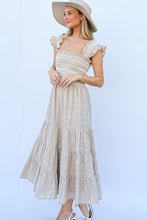 Load image into Gallery viewer, And The Why Linen Striped Ruffle Dress
