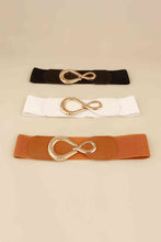 Load image into Gallery viewer, Ribbed Alloy Buckle Elastic Belt
