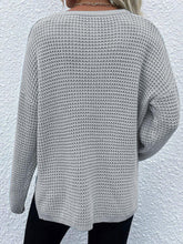 Load image into Gallery viewer, Notched Long Sleeve Sweater
