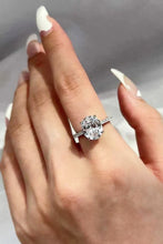 Load image into Gallery viewer, Platinum-Plated Side Stone 2 Carat Moissanite Ring
